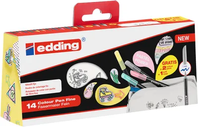 Immagine prodotto di penne a punta in fibra edding 1200 (set di 15)