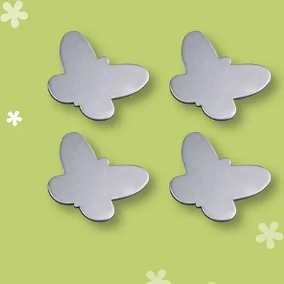 Image de Pinces de table Import avec aimant, noir/blanc, 4 pièces ; 381073