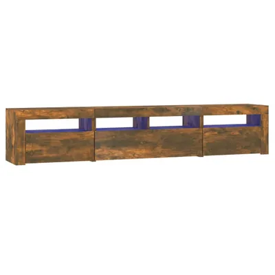 Immagine prodotto di Mobile TV con luci LED rovere fumé 210x35x40 cm