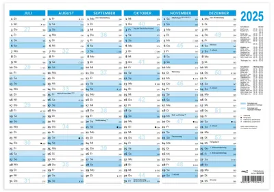 Produktbild von RNK Verlag Tafelkalender 2025 DIN B4 quer 250 g/qm Karton