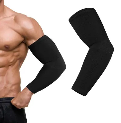Produktbild von Ellbogenbandage mit verstellbarem Kompressionsriemen aus atmungsaktivem Nylon und Elasthan für Sport und Alltag – Ellbogenstütze – Tennisarmbandage