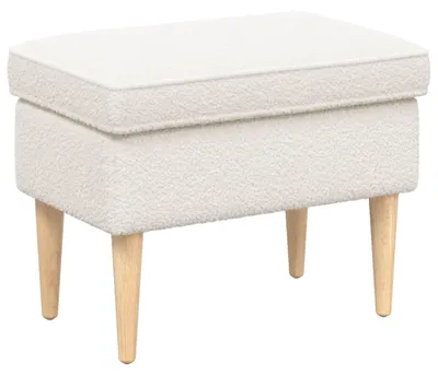 Obrázek produktu pro vidaXL Taburet krémový 55 x 35 x 41 cm Bouclé