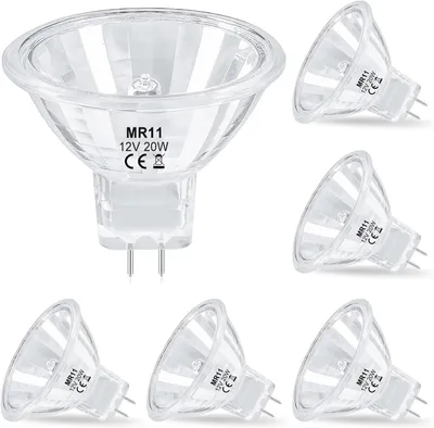 Produktbild von MR11 Halogenlampen 12V 20W Dimmbar, GU4 Halogen Spot Glš¹hbirne mit Glasabdeckung Warmwei? 2700K, 35mm Durchmesser Reflektor Strahler MR11 fš¹r Einbauleuchten, Landschaftsbeleuchtung, 6 Stš¹ck