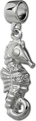 Produktbild von SilberDream Anhänger für Damen Silber Ketten Schmuck Seepferd glitzer D2SDH603W
