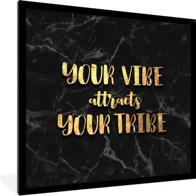 Produktbild von MuchoWow® Gerahmtes Poster Zitate - Sprichwörter - Gold - Marmor 40x40 cm - Poster mit Schwarzem Bilderrahmen Wandposter Rahmen Foto Bilder - Mit Rahmen - Wanddekoration Schlafzimmer