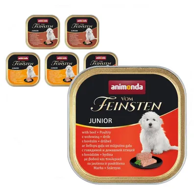 Produktbild von Animonda Vom Feinsten Junior 6x150g Nassfutter für Welpen, Geschmacksmischung Geflügel, Pute, Rind