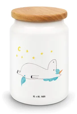Produktbild von Mr. & Mrs. Panda Kaffeedose Einhorn Sternenhimmel - Weiß - Geschenk, Unicorn, Einhörner, Vorratsbehälter, Teedose, Keksdose, Dose, Verrückt, Sterne, Vorratsdose