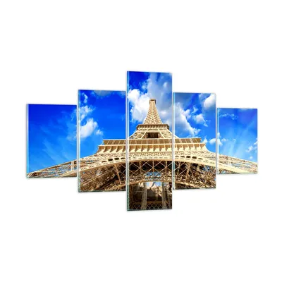 Produktbild von Bilder auf glas - Architektur paris stadt eiffel - 125x70cm - Glasbilder - Wandbilder - Kunstdruck - zum Aufhängen bereit - Wanddekoration aus Glas - Glas Bilder - Wandbild auf Glas - GEA125x70-2479