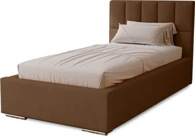 Produktbild von Polsterbett Dream 90x200 cm, Bett mit Kopfteil, Doppelbett mit Bettkasten, Lattenrost und Matratze aus Holz, Velourstoff:  Dunkelbraun