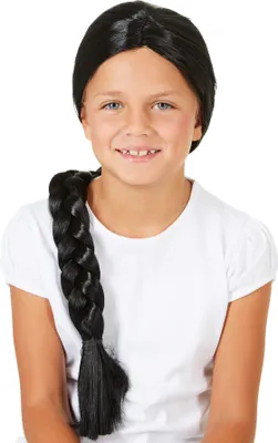 Produktbild von Kinderperücke langer Zopf - schwarz