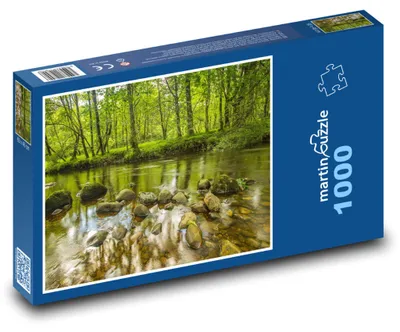 Zdjęcie produktu dla Puzzle 1000 Rzeka w leśnej dolinie - martinpuzzle