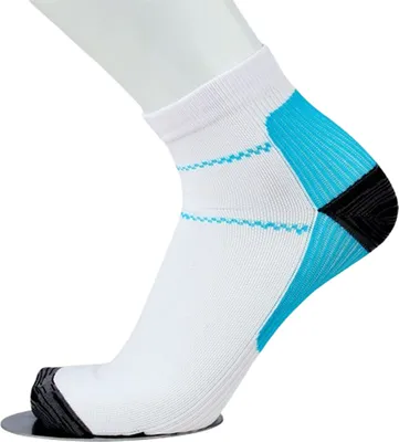 Produktbild von INF Kompressionssocken für Damen & Herren, Rutschfeste Sportsocken (5 Paar) Blau + Weiß S