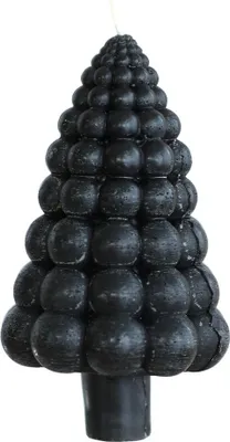 Tannenbaum-Kerze mit Kugeln, 2 Stück, ca. 12 cm, Schwarz – Ansicht 31