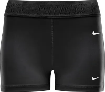 Produktbild von Nike Pro Mid-Rise 3" Mesh-Paneled Damen Shorts Schwarz Gr. M – Atmungsaktiv,