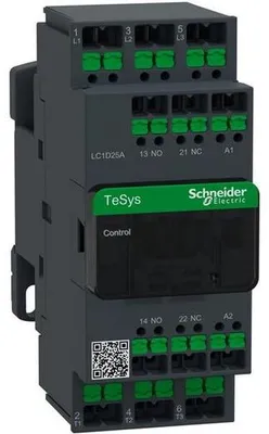 Image de Contacteur de puissance Schneider LC1D LC1D25AP7 3 pôles +1S+1Ö 11 kW 25 A 400 V CA, 3 bobines