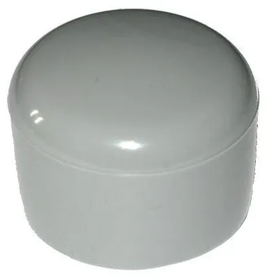 Produktbild von 10 Stück Kappe für Rundrohr D = 40  mm L = 23,50 mm  --- GRAU ---  PVC