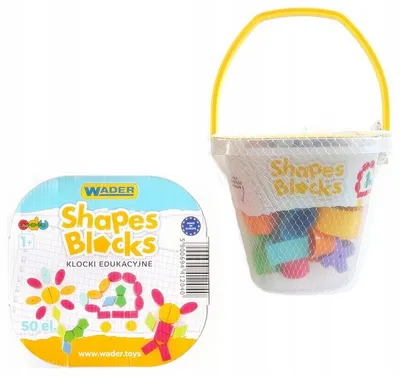 Image de Blocs de construction Wader Seau 50 pièces 1+