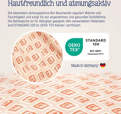 Produktbild von Bettwäsche Bettwäsche Organic Raute 80/80+35/40