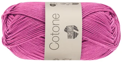 Produktbild von Lana Grossa COTONE 50 g vielseitiges Baumwoll-Basicgarn 125 m Farbe 144 - Asternrot