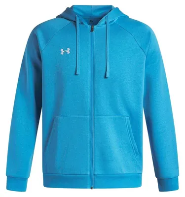 Immagine prodotto di Under Armour - Felpa con cappuccio "Rival" con zip integrale da uomo, in pile GT15876 (S) (blu)