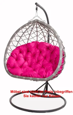 Produktbild von Hängesessel Kissen 130×100 cm – Bequemes Kissen für Hängesessel, Ei-Sessel und Gartenschaukel Rosa