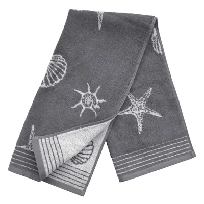 Produktbild von Dyckhoff Unisex Duschtuch Maritim Seashell XL - grau - Größe 70x140cm