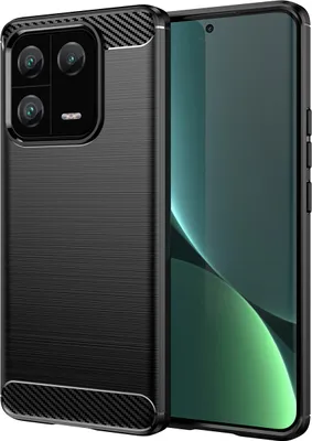 Produktbild von Xiaomi 13 Pro Hülle, Carbon-Faser TPU Silikon Stoßfest Schutzhülle für Xiaomi 13 Pro Schwarz