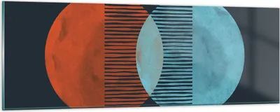 Produktbild von Bilder auf glas - Einteilig - Geometrie Abstraktion Minimalismus - 90x30cm - Glasbilder - Wandbilder - Bilder - Wanddekoration aus Glas - Glas Bilder - Wandbild auf Glas - GAB90x30-5042
