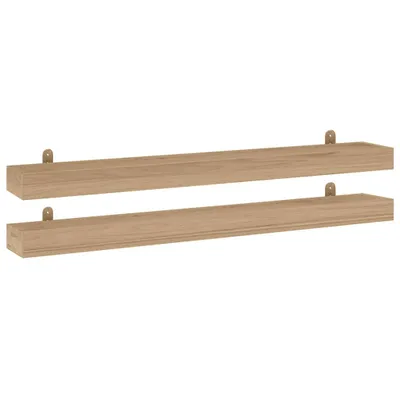 Immagine prodotto di Mensole da Parete 2 pz 110x15x4 cm in Legno Massello di Teak