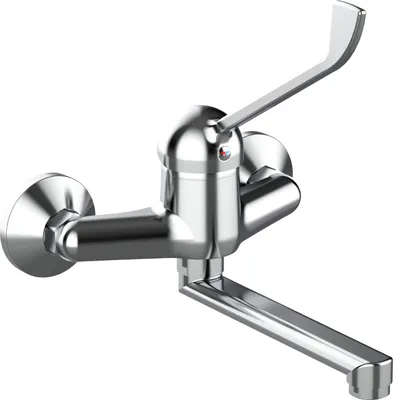 Produktbild von TIEMME K03LC Wand-Spültischbatterie mit Arzthebel u. Schwenkauslauf 180 mm