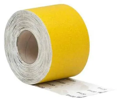 Image de Rouleau Papier Corindon Jaune 115 mm x L. 25 m - GR 180 - Pour Bois, Peinture, Vernis, Métal - Diamwood