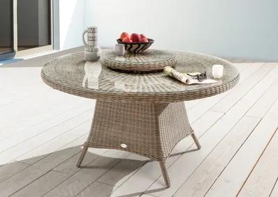 Produktbild von Destiny LUNA Tisch Ø 150x75cm mit Drehteller Ø58cm, natur meliert