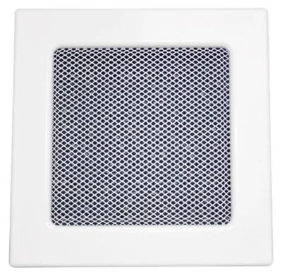 Obrázek produktu pro Mřížka krbová s rámečkem a síťovinou LKM, 170 x 170 mm, bílý lak 0716