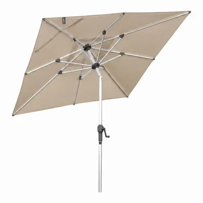 Produktbild von anndora knickbarer Balkonschirm 2x2 m UV-Schutz UPF 50 Kurbelsystem Dark Natural