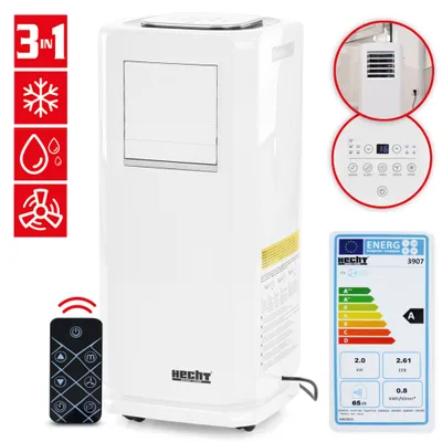 Produktbild von HECHT 3907 Klimaanlage Mobil mit Fernbedienung 3in1 Entfeuchter Ventilator | 7000 BTU