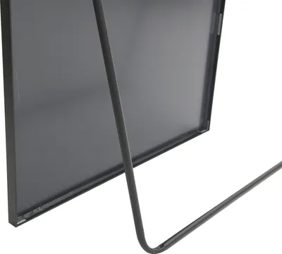 Image de CDGlobal Arc Miroir intégral, 80 x 180 cm Miroir sur pied bombé Grande longueur, fixé au mur, adossé, miroir au sol Corps entier comme miroir de vanité pour le dressing pour le salon, Noir
