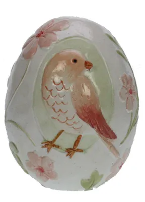 Meander Ei mit vogel die terugkijkt 12,7cm (norm€7.95)