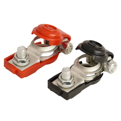 Produktbild von Batterieklemmen SET Batteriepolklemmen Batterie Polklemmen Klemmen + - Plus Minus 12V 24V mit Abdeckung Klemmen Auto LKW Solar