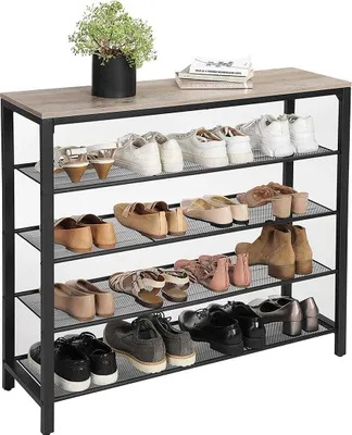 Immagine prodotto di VASAGLE Scarpiera industriale a 5 livelli, organizzatore per scarpe
