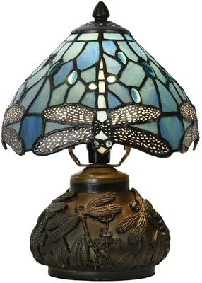 Produktbild von LumiLamp 5LL-6339 Tiffany Tischlampe Blau 20x28 cm