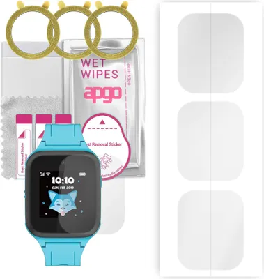 Produktbild von apgo 3 Stück Schutzfolie, klar, kompatibel mit TCL MT40X Smartwatch, Hydrogel Displayschutzfolie mit Positionierhilfe, Displayfolie, robust und kratzfest