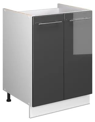 Produktbild von Spülenunterschrank Vicco Fame-Line Anthrazit Hochglanz/Weiß 60 cm, Model 65077