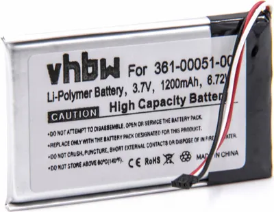 Produktbild von vhbw Akku Ersatz für Garmin EF34EF38F00HV, US503 für GPS Navigation Navi (1200 mAh, 3,7 V, Li-Polymer)