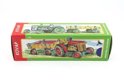 Obrázok produktu pre Traktor Zetor s traktorom zelený kľúč kovový 28cm Kovap v krabici