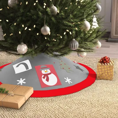 Produktbild von Weihnachtsbaumrock - Weihnachtsbaumtuch - 97 cm - Rot und Grau