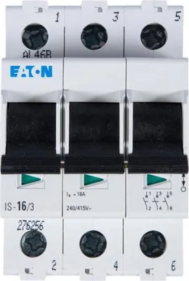Obrázok produktu pre EATON hlavný vypínač 3p 240V 16A IS-16/3 276256