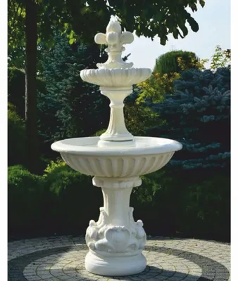 Obrázek produktu pro Casa Padrino Barokní fontána, bílá, Ø 92 x V 181 cm – nostalgická zahradní fontána