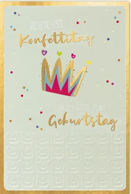 Produktbild von Geburtstag - Glückwunschkarte im Format 11,5 x 17 cm mit Umschlag