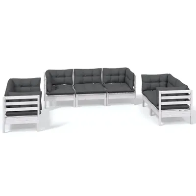 Produktbild von vidaXL 7-tlg. Garten-Lounge-Set mit Kissen Kiefer Massivholz