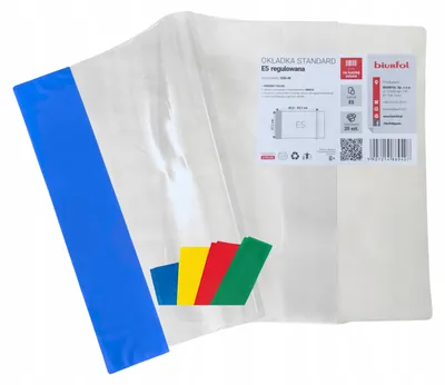 Produktbild von Biurfol Verstellbare Buchhülle für Schulbücher, transparent, 277,7 mm